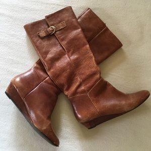 Steve Madden Intyce Leather Boots (Cognac)